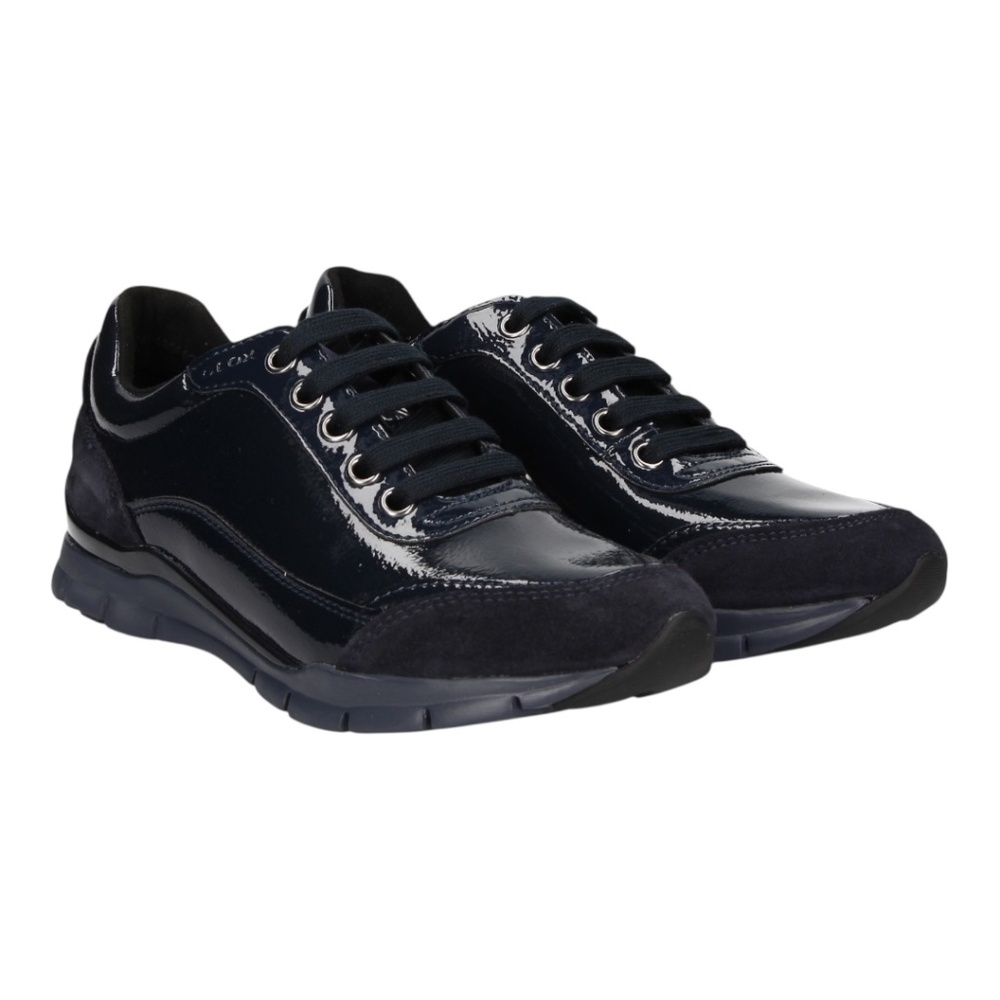 Geox patent leather & suede sneaker. Sz 5